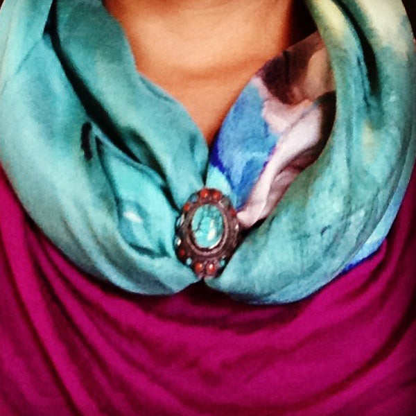 Scarf and ring: easy infinity style