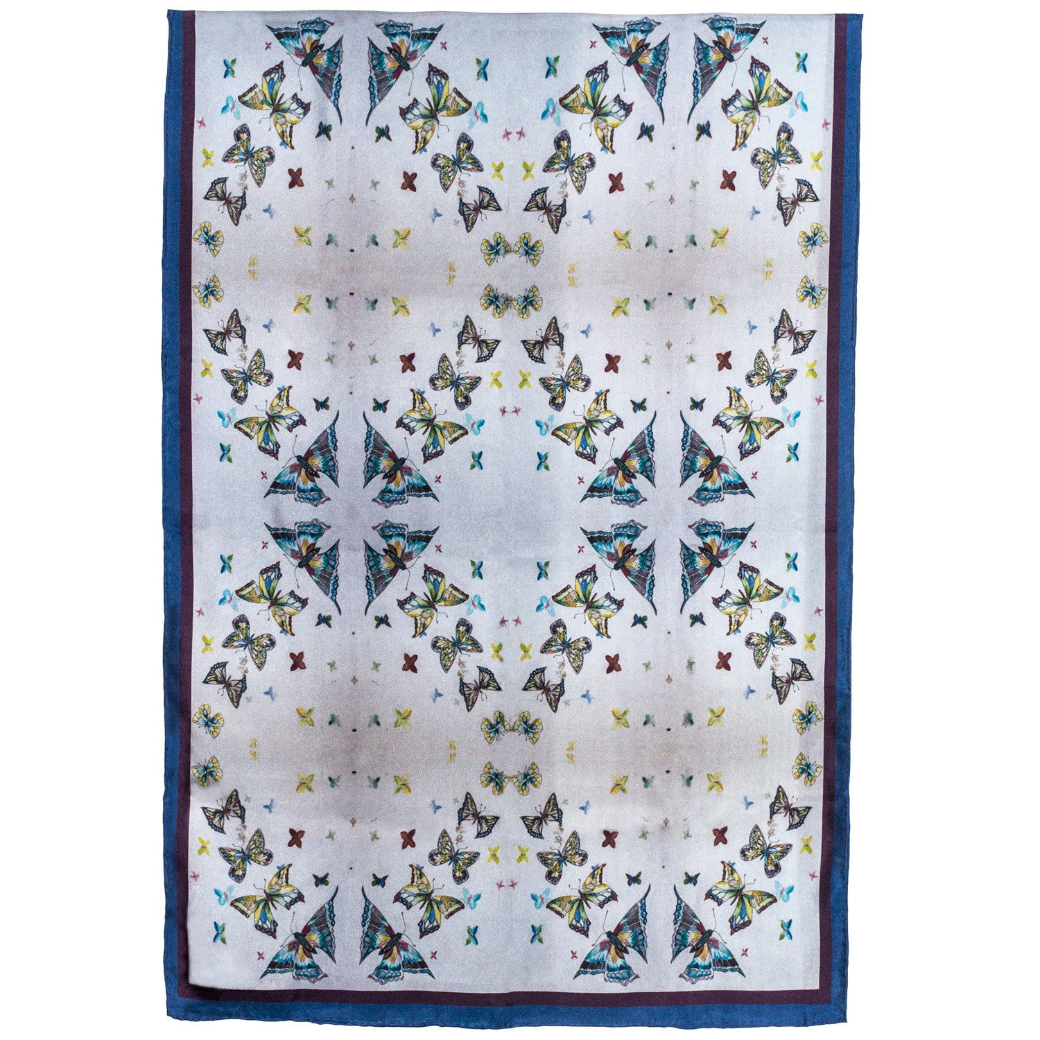 Chetna Singh butterfly print long silk scarf.