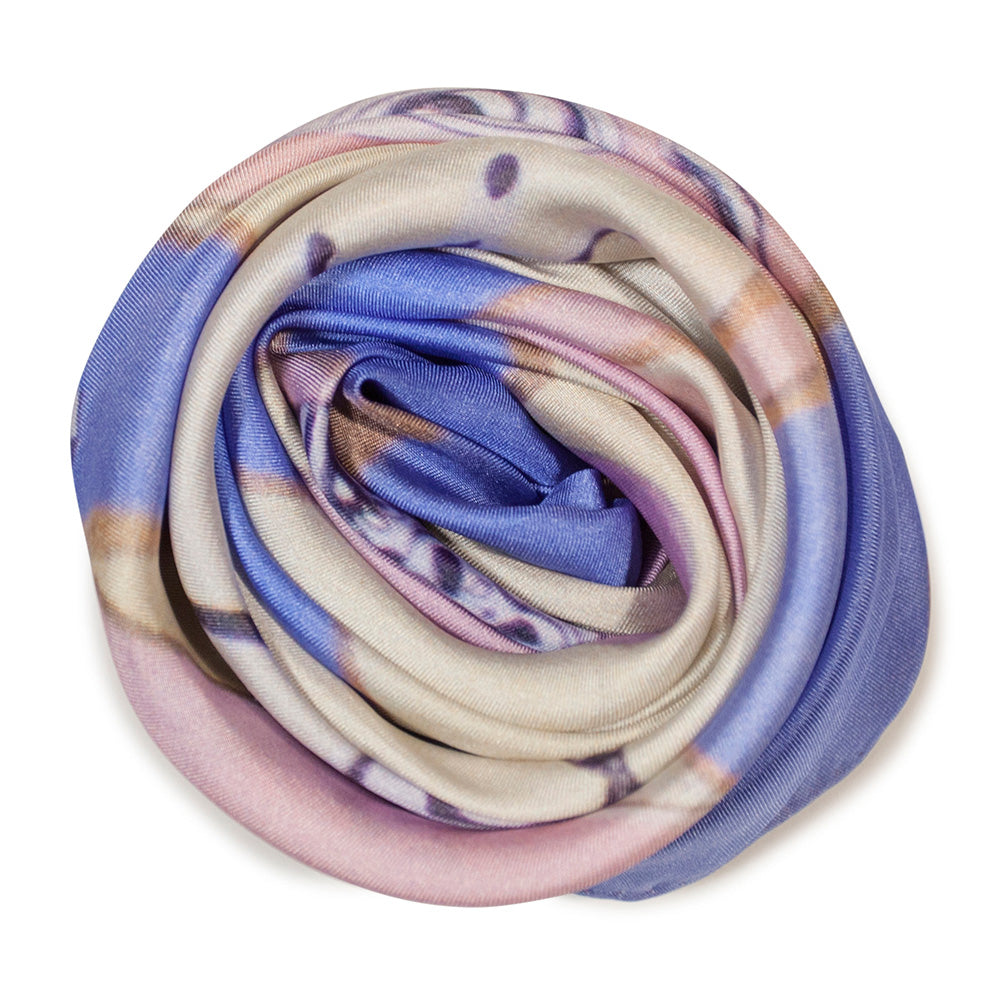 Chetna Singh key and lock "Paris" print square silk scarf. 