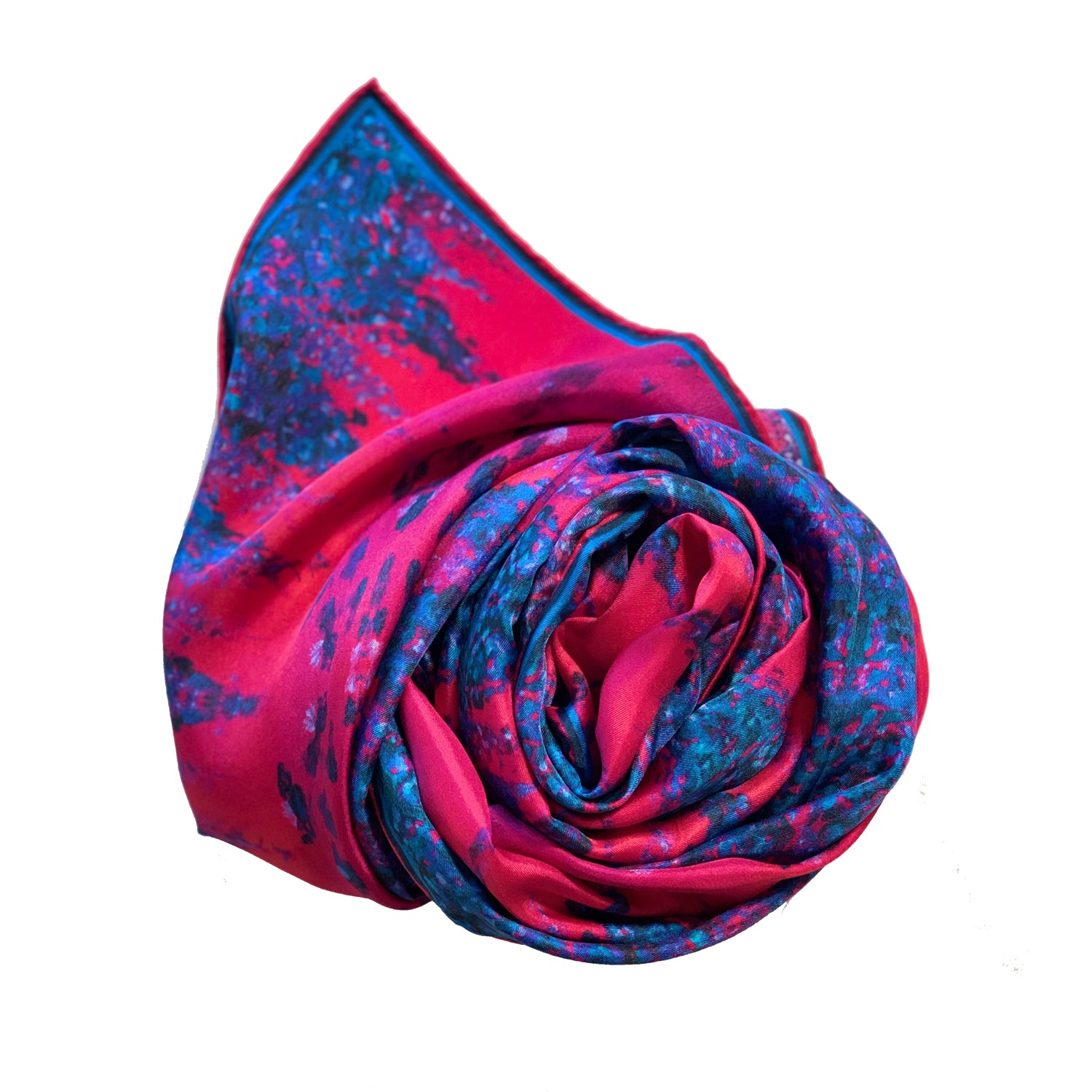 Chetna Singh Fuchsia wisteria silk scarf