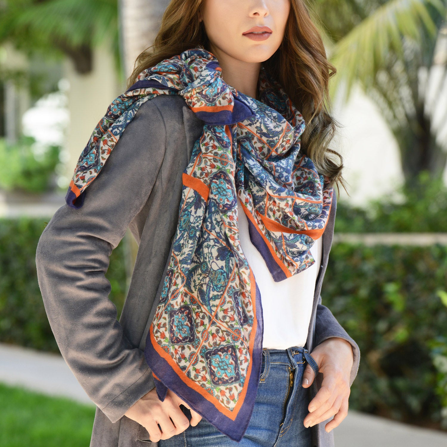 Istanbul Long Cashmere Scarf - Main Image