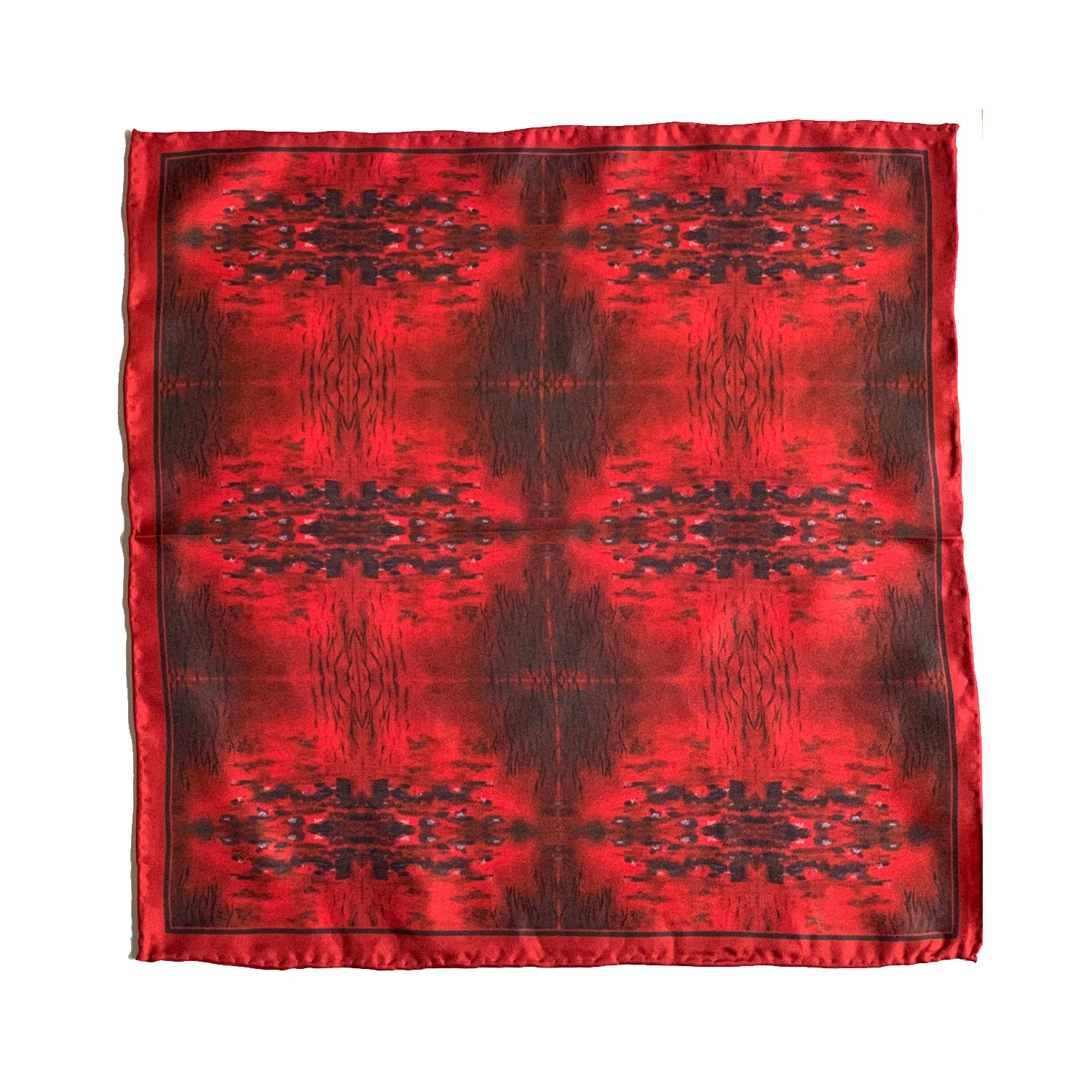 Fire Willow- Silk Pocket Square