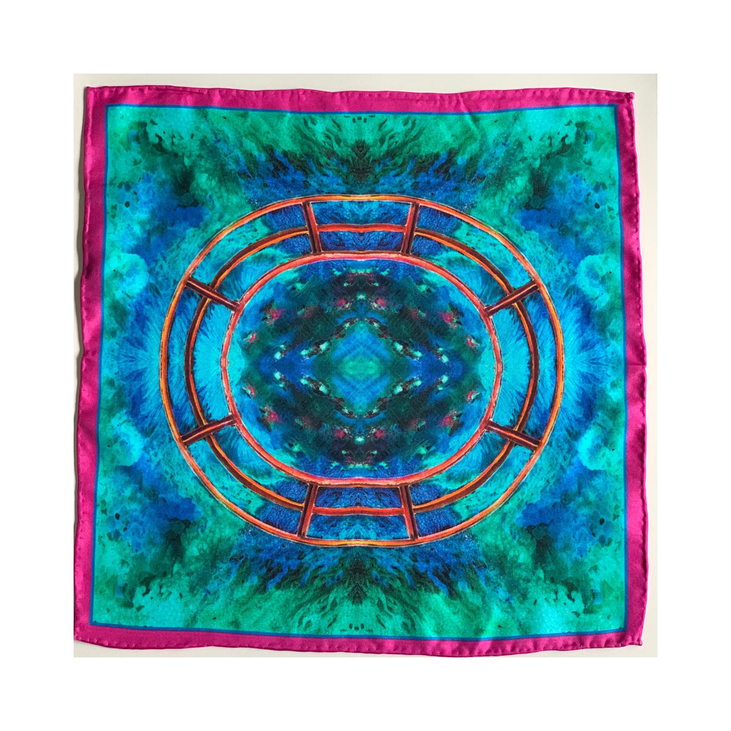 Rainbow Bridge - Blue Silk Pocket Square