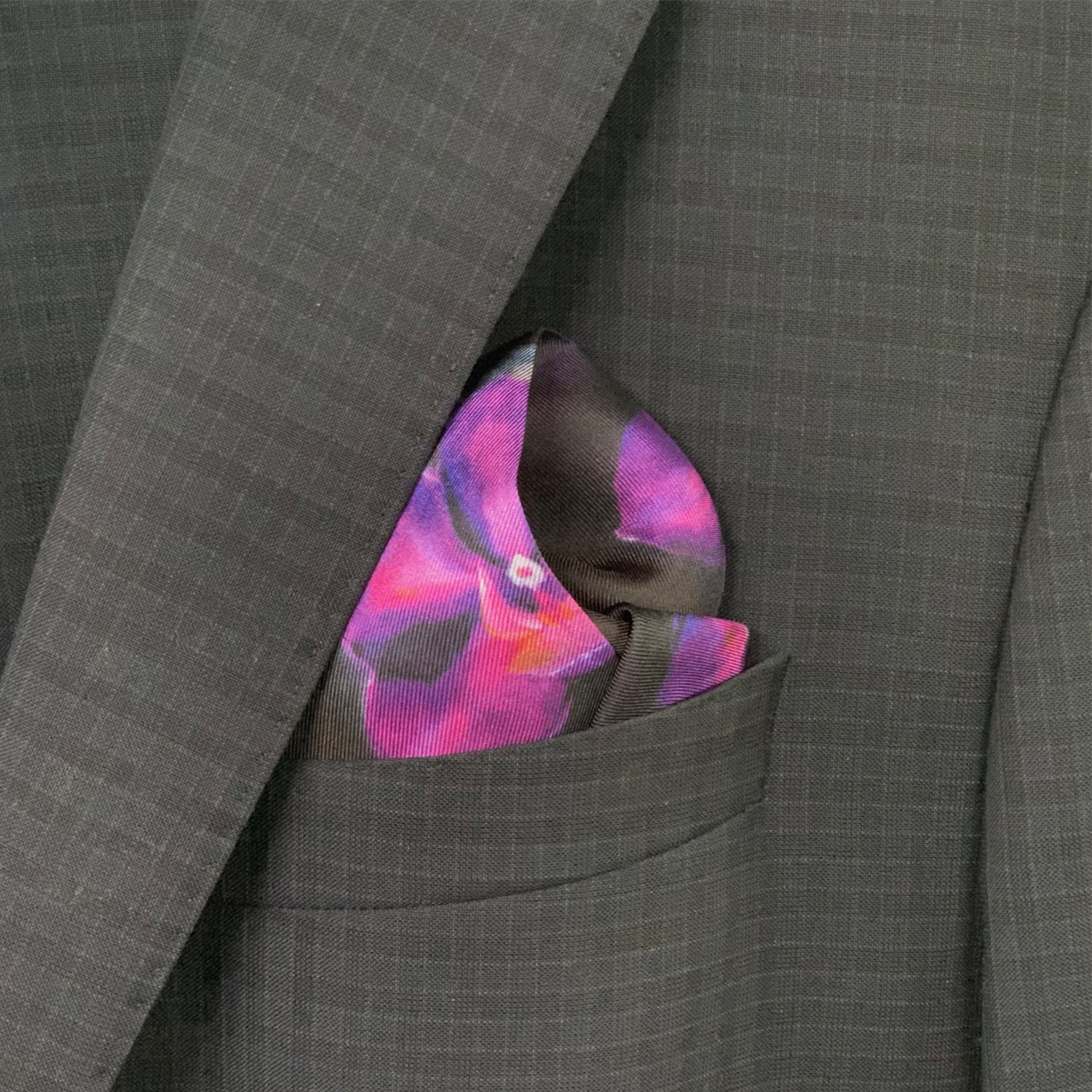 Black Orchid - Silk Pocket Square