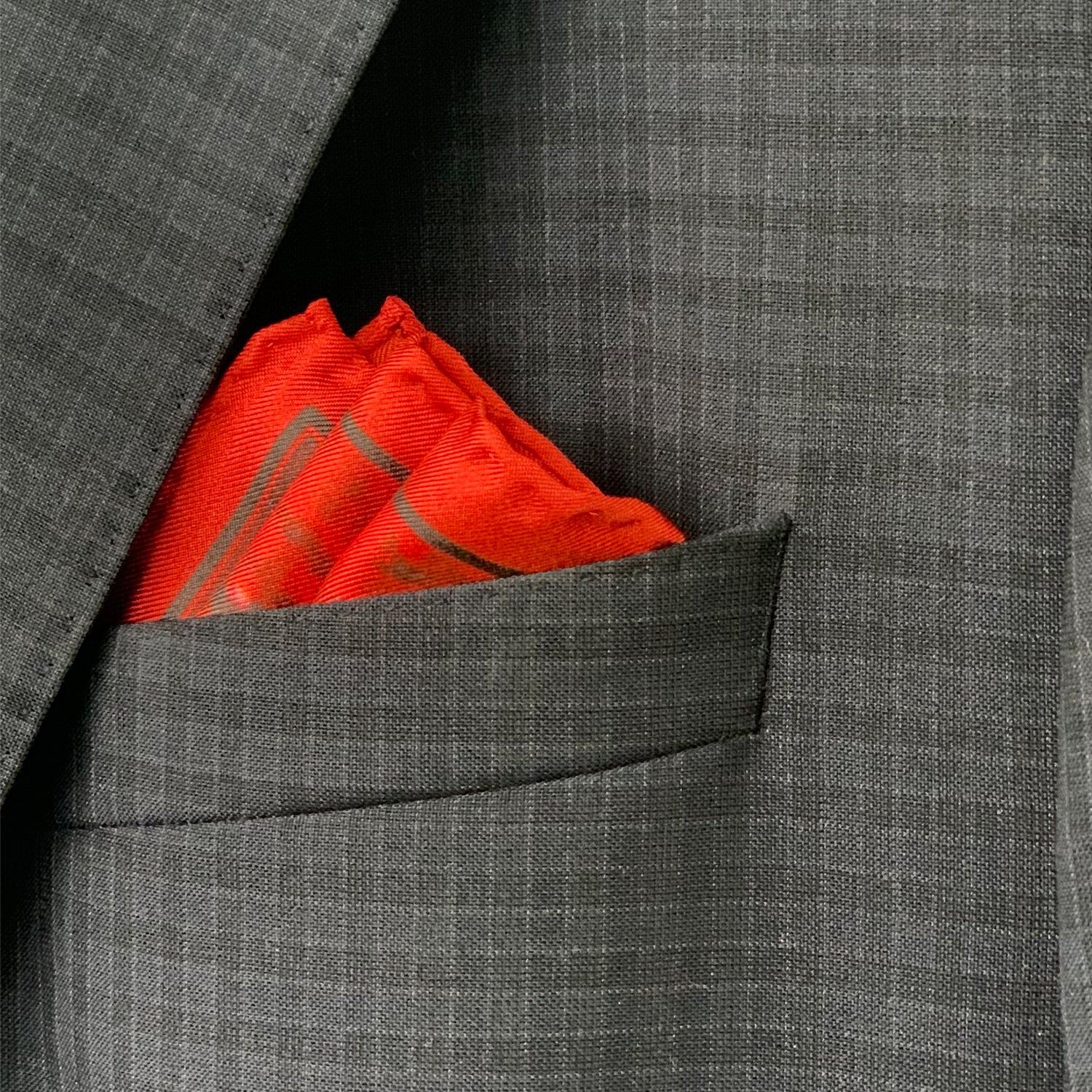 Fire Willow- Silk Pocket Square