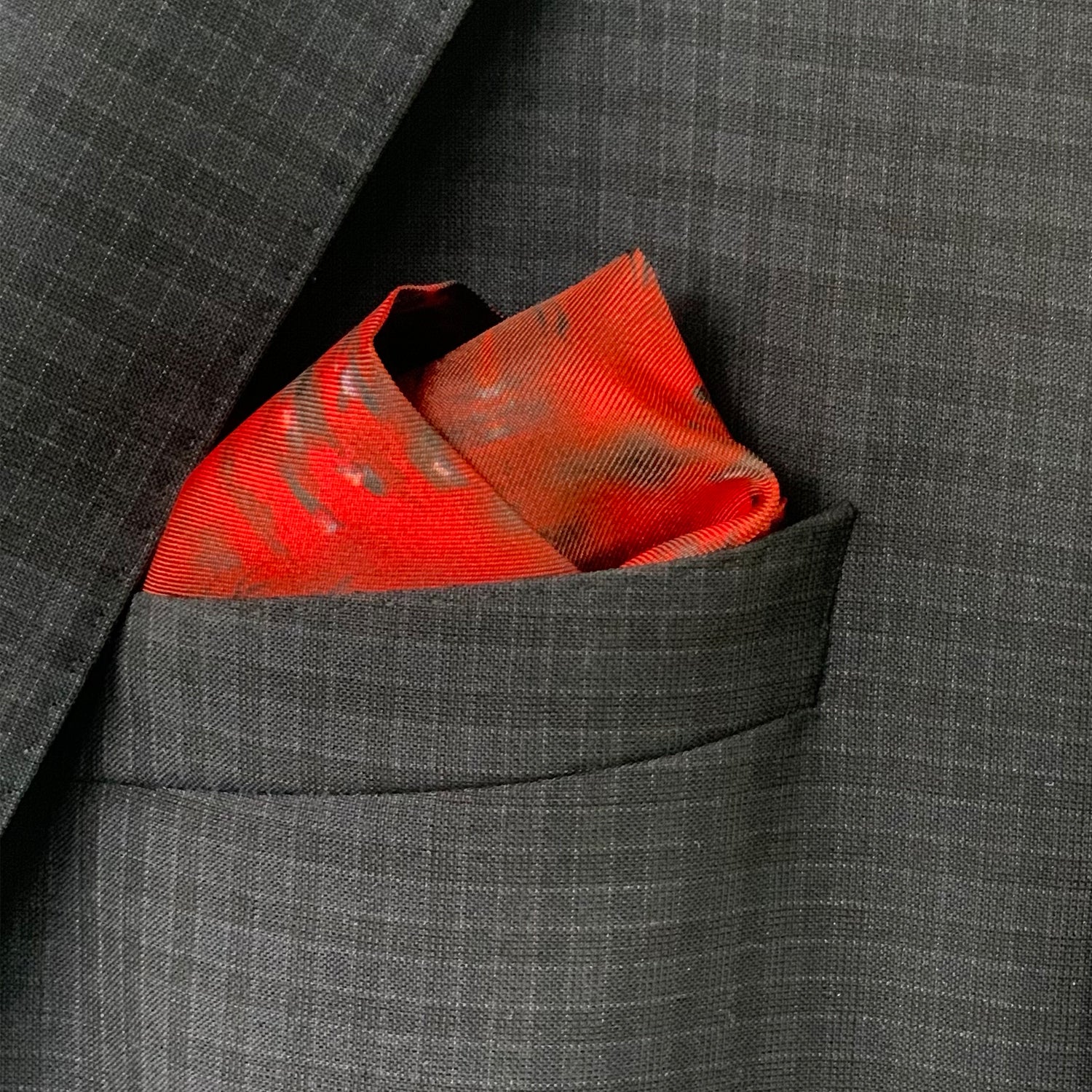 Fire Willow- Silk Pocket Square