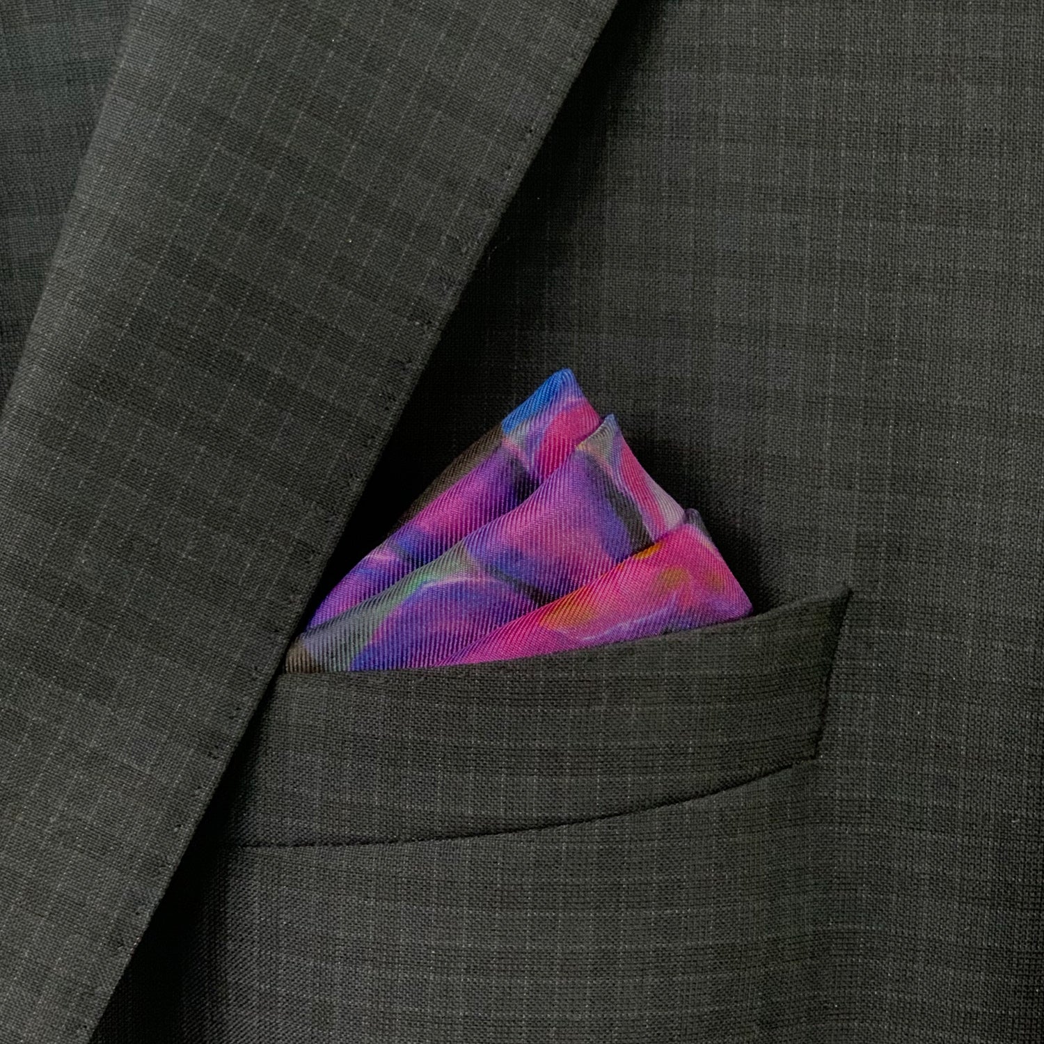 Black Orchid - Silk Pocket Square