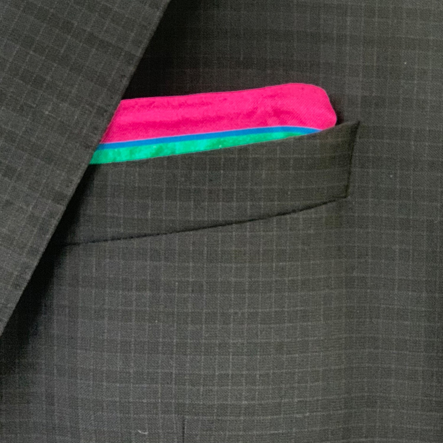 Rainbow Bridge - Blue Silk Pocket Square