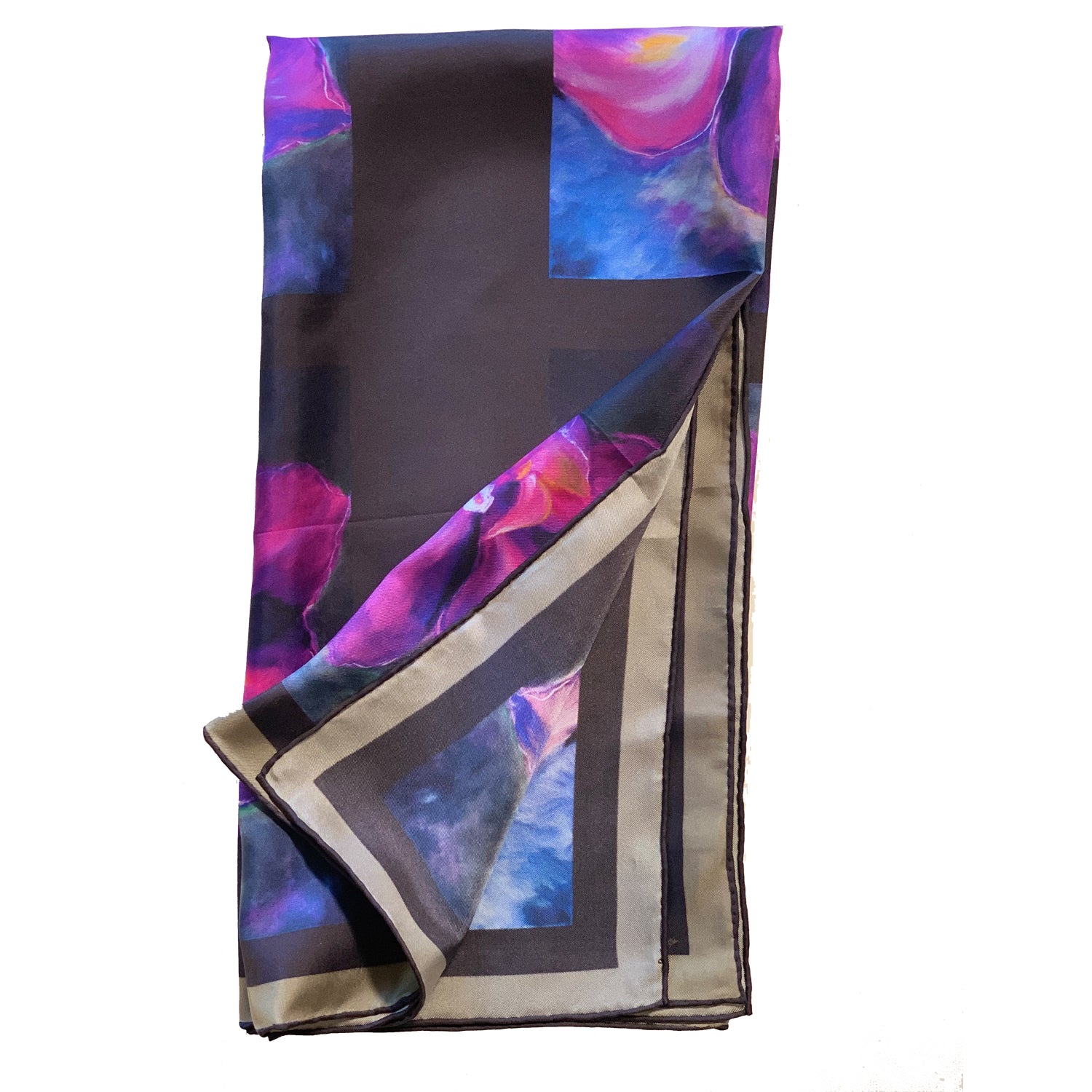 Chetna Singh Orchid silk scarf