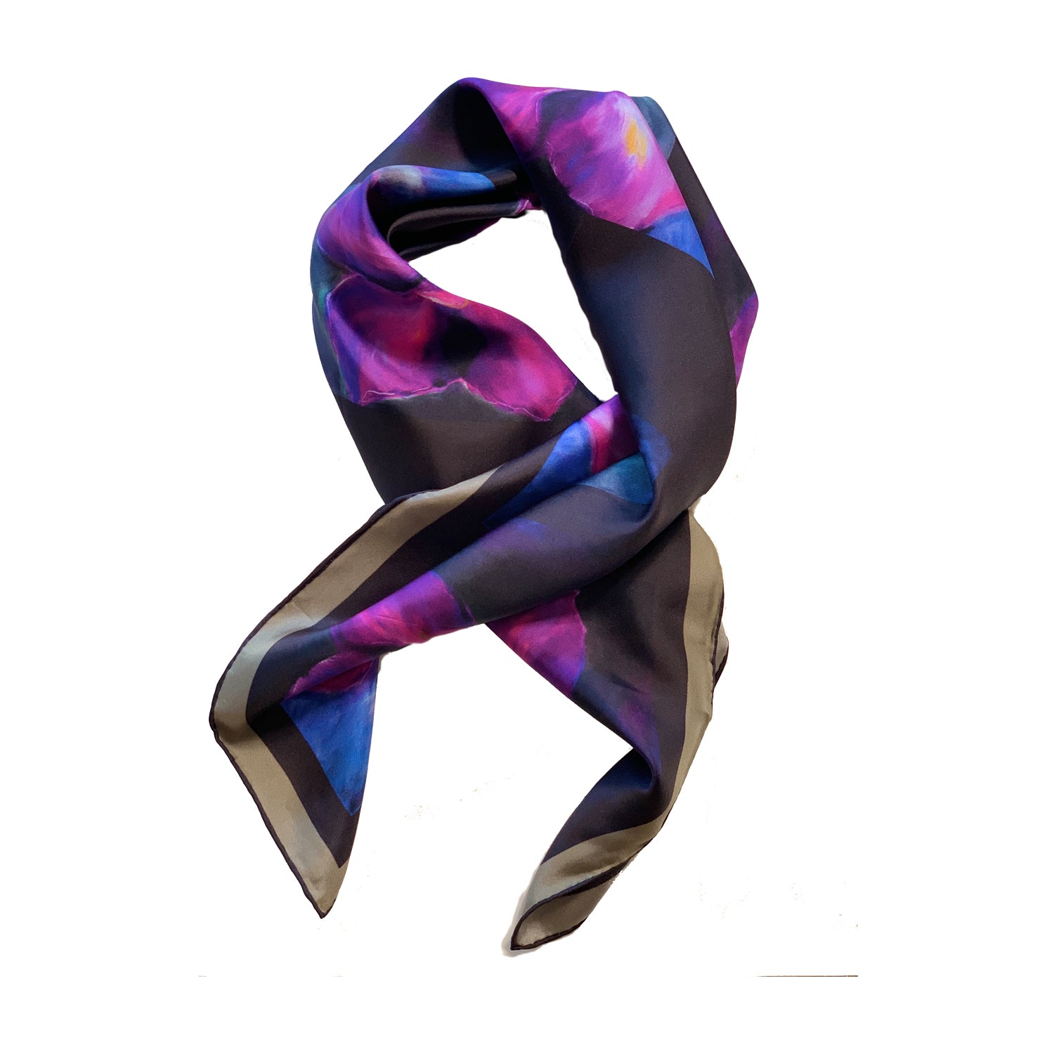 Chetna Singh Orchid silk scarf