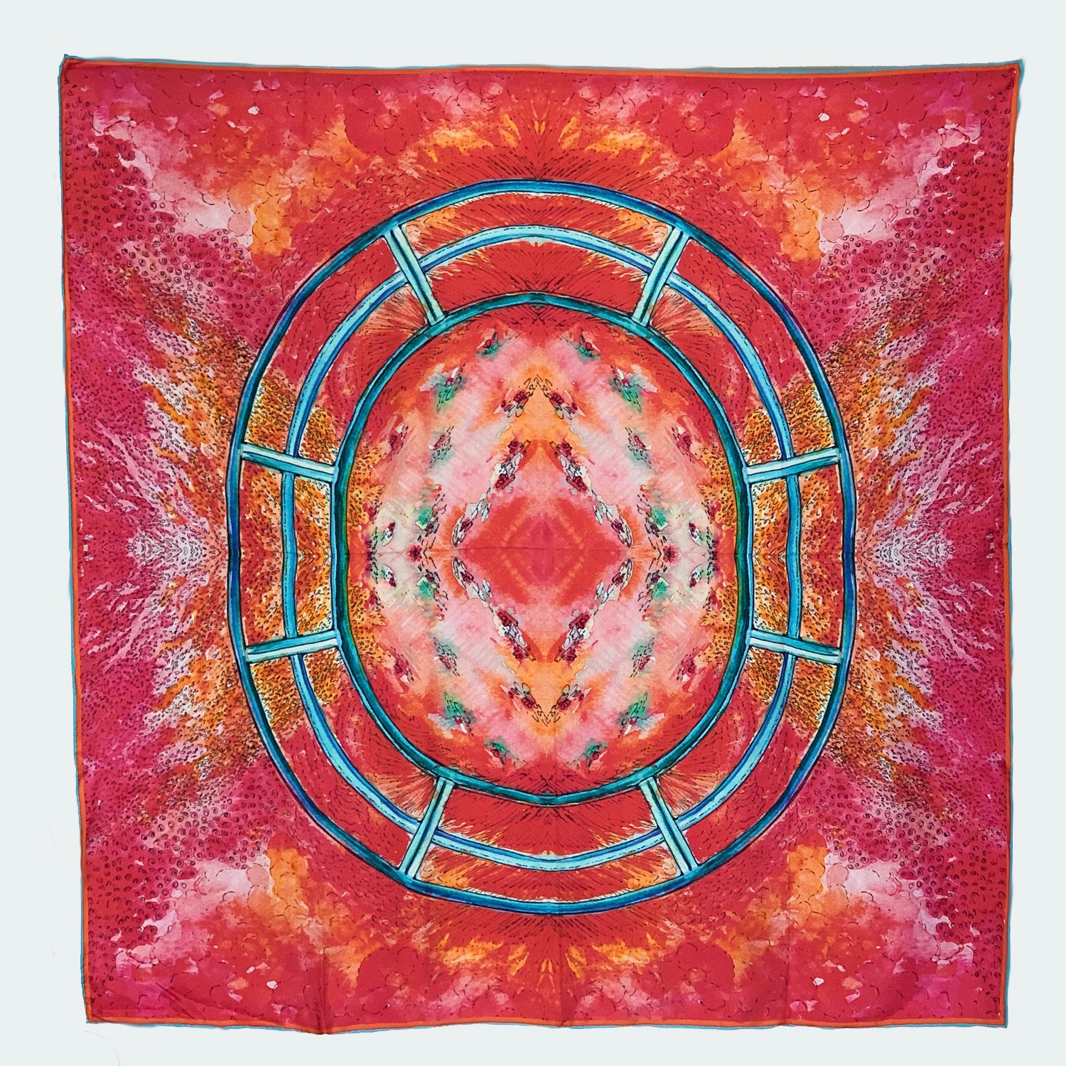 ChetnaSingh rainbow pink silk scarf 