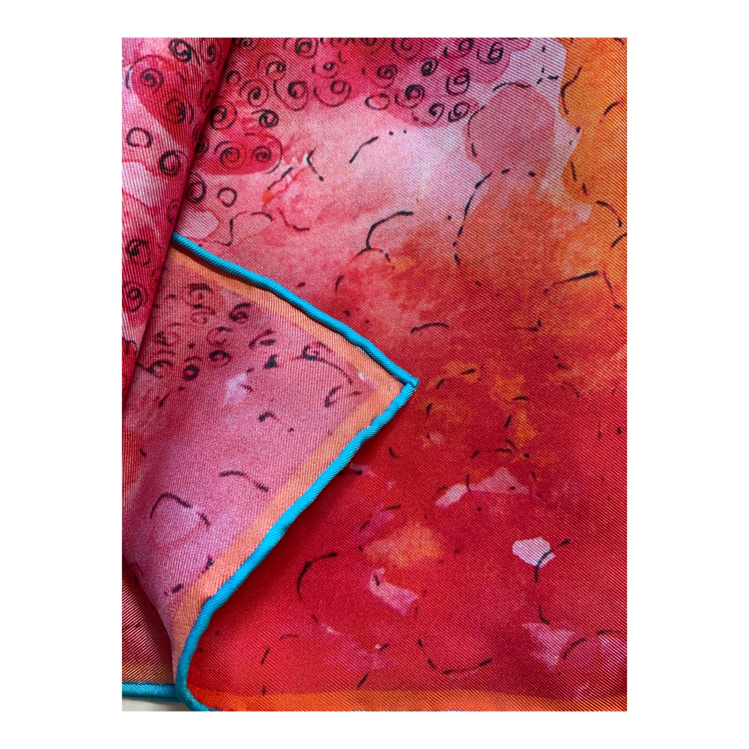 ChetnaSingh rainbow pink silk scarf 