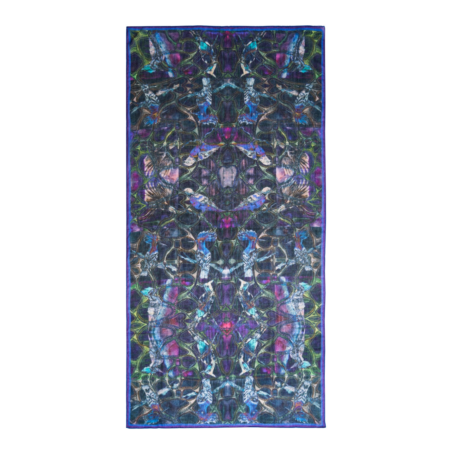 Jeweled Birds- Long Cashmere Scarf